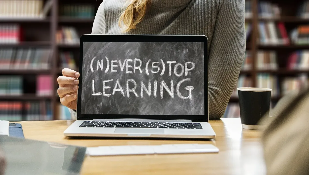 Image 'never stop learning'